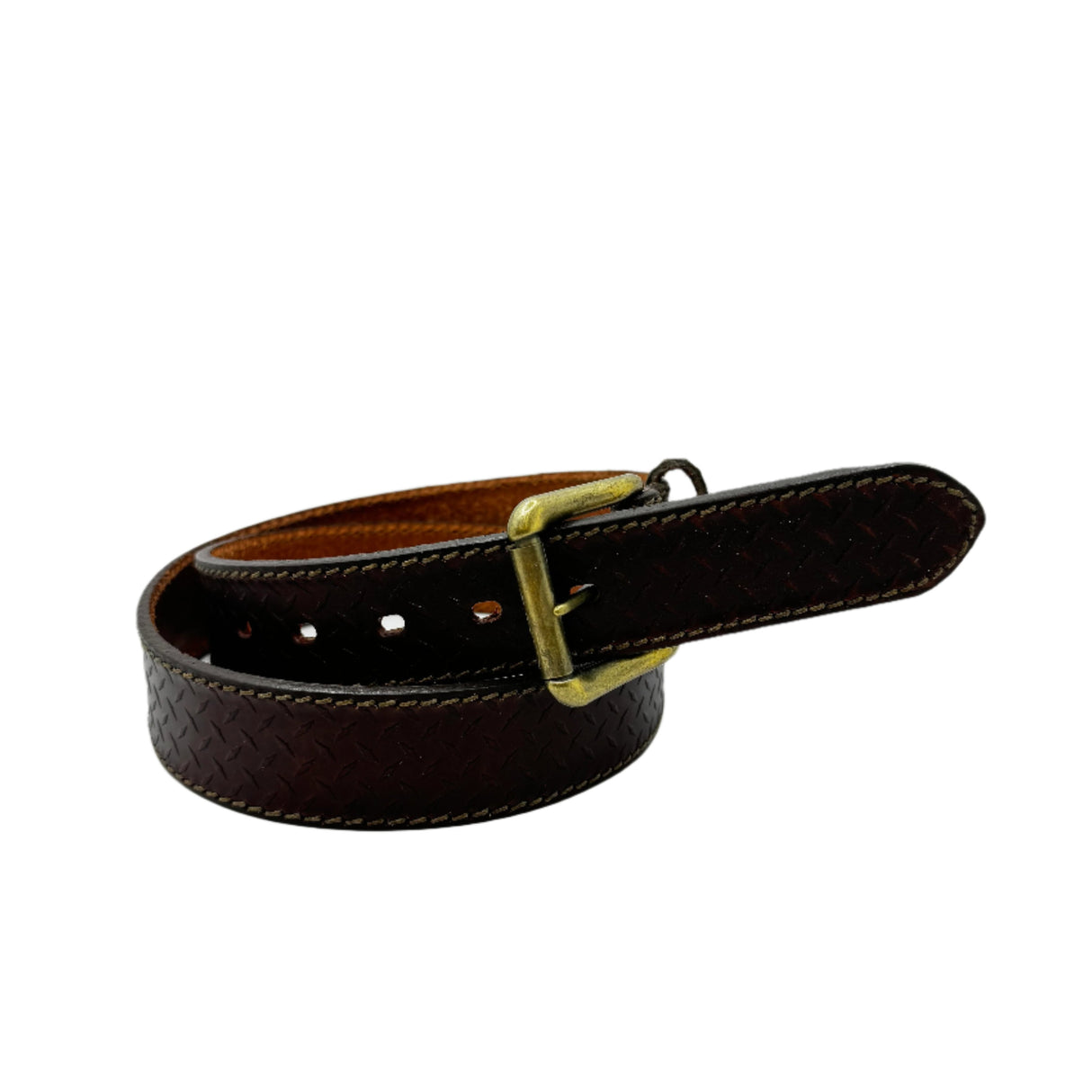 Diamond Plate Cowhide Belt