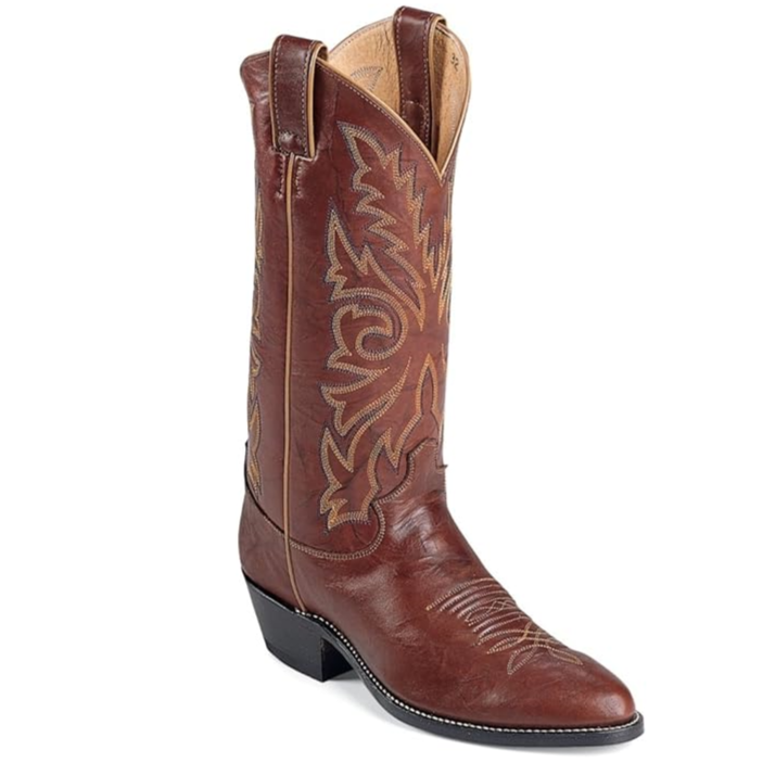 Justin Chestnut Marbled Deerlite Cowhide Boot