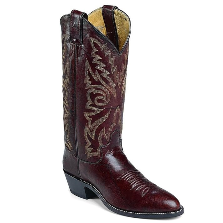 Justin Dark Brown Marbled Deerlite Cowhide Boot