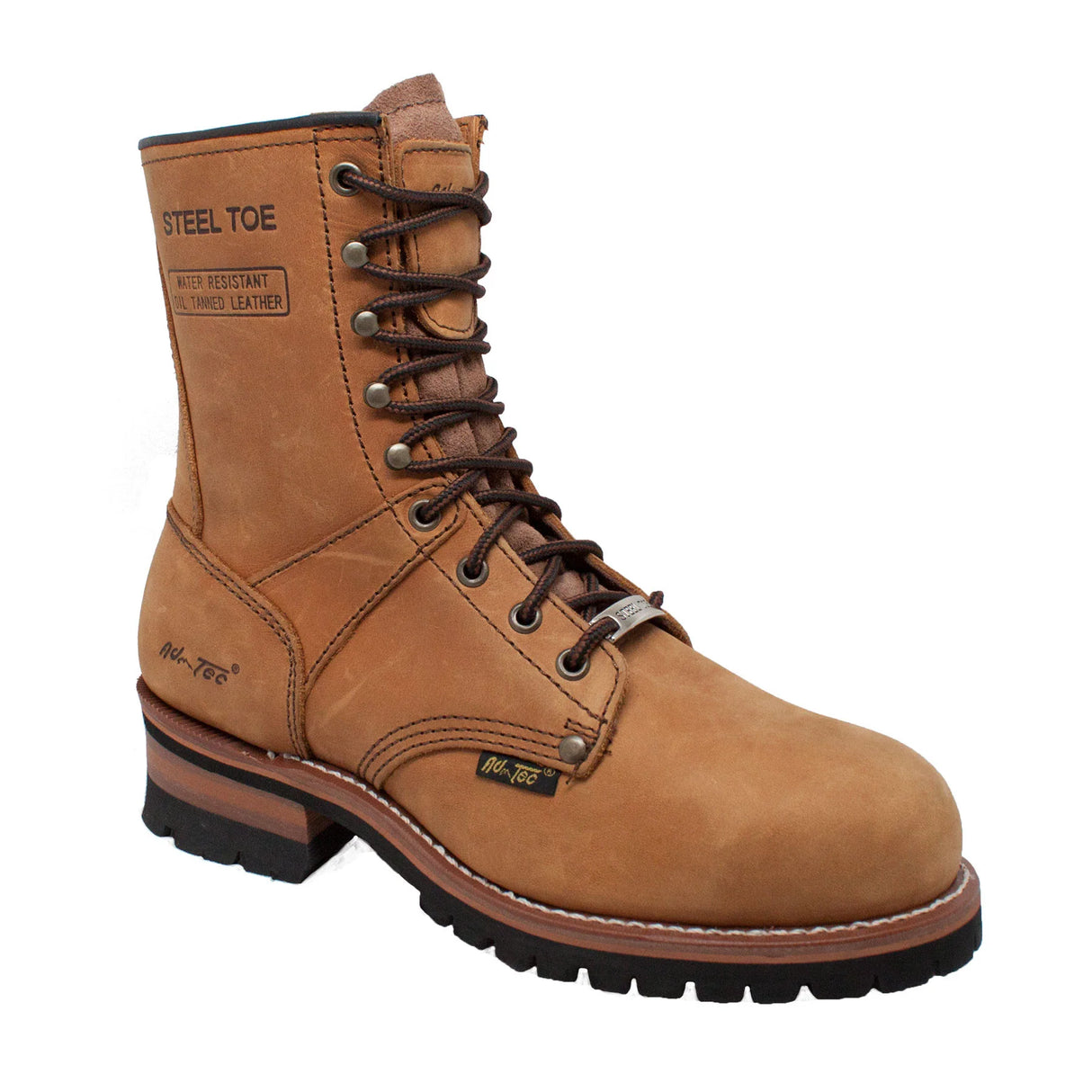 AdTec Men's Steel Toe Logger Work Boot