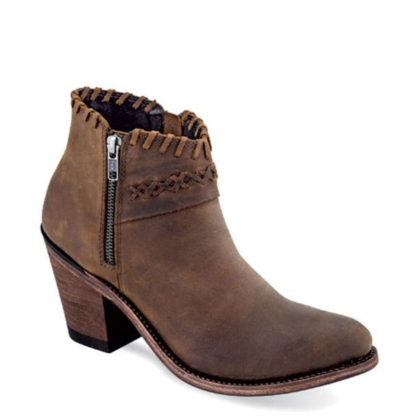 Old West Women's Brown Leather Fashion Boots