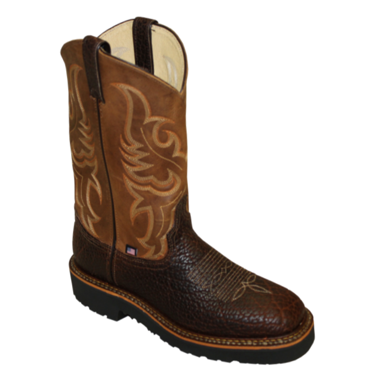 Abilene Brown Shrunken Bison Boot
