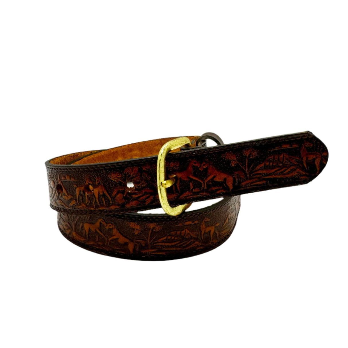Kids Horses Cowhide Belt