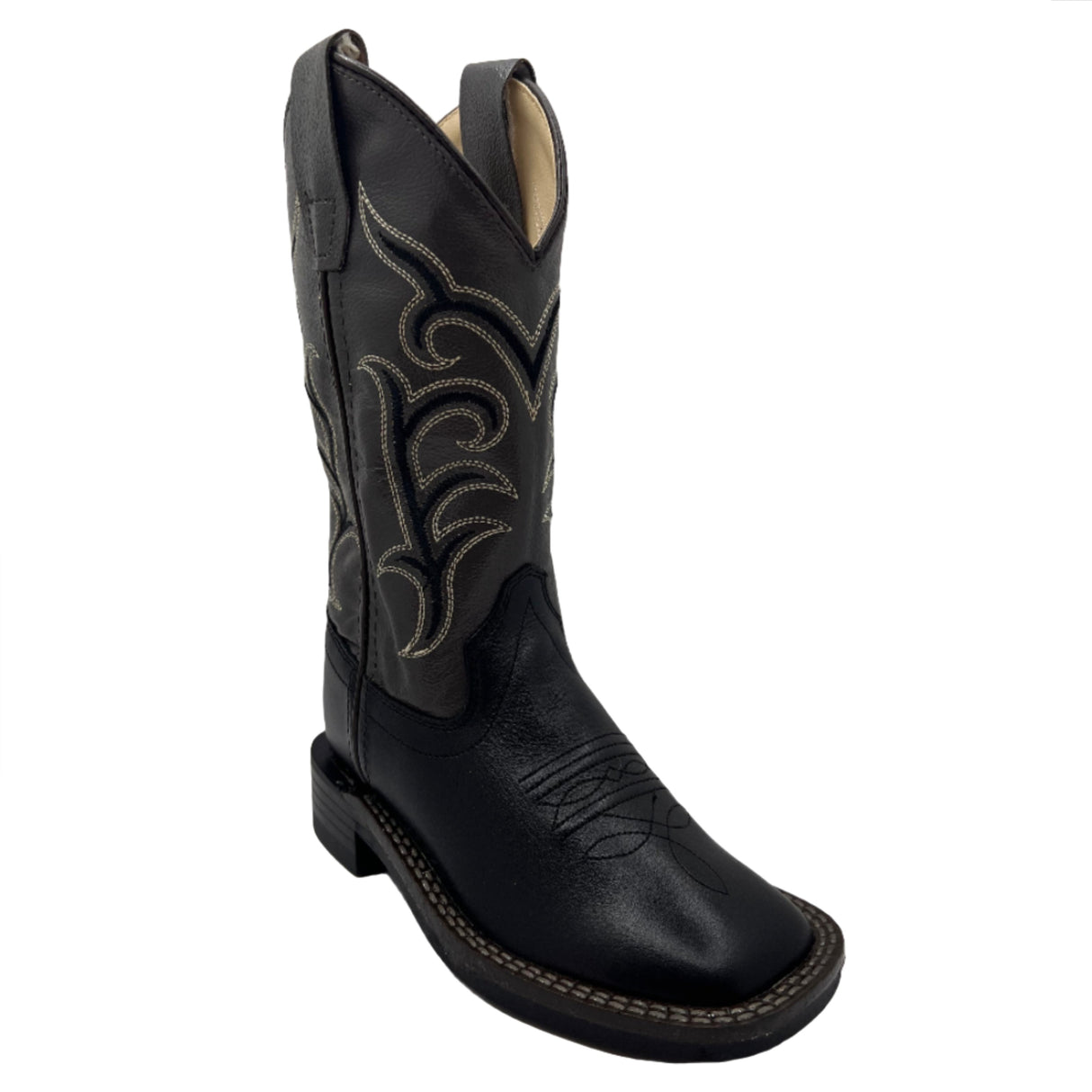 Old West Boys Black Western Boot