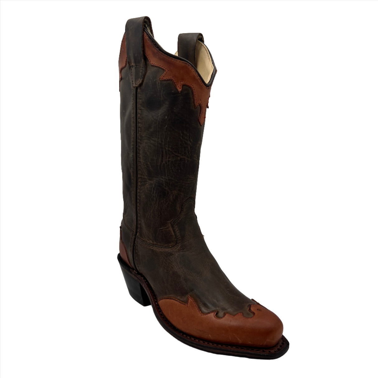 Old West Boys Barnwood Wingtip Boot