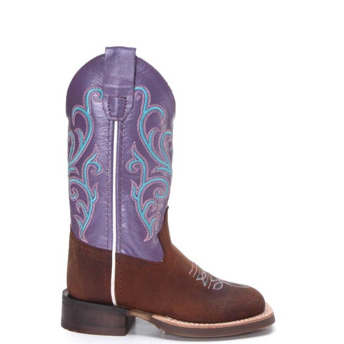 Old West Girls Purple Boot