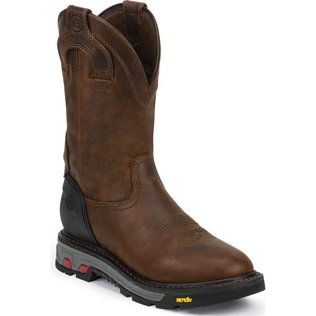 Justin Men's Original Work Mechanic Brown Waterproof Boot