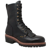 AdTec Men's Black Fireman Logger Boot