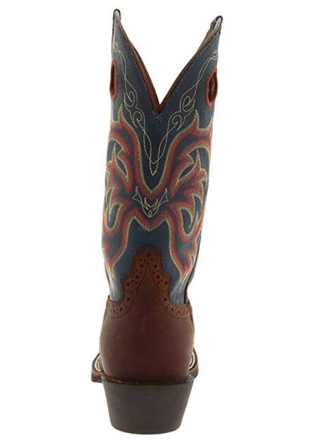 Justin Men's Stampede Brown & Dusty Blue Western Boot