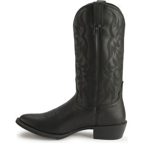 Justin Men’s Stampede Black Deercow Leather Boots