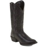 Justin Men’s Stampede Black Deercow Leather Boots